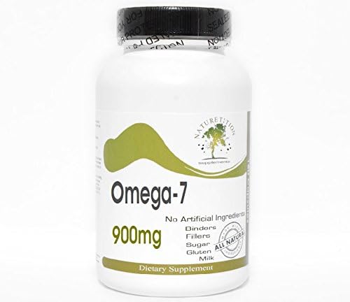 Omega-7 Omega 7 900 mg de ácido palmitoleico  200 cápsulas - Sin aditivos  Naturetition Supplements