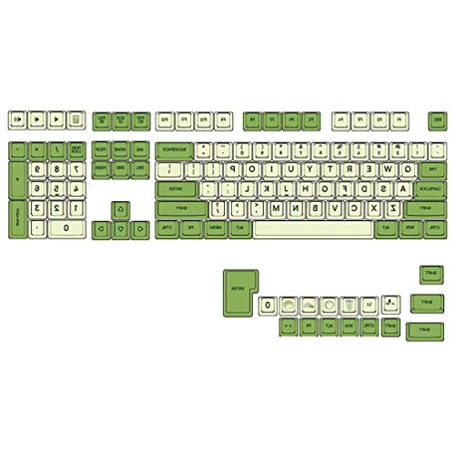 FackLOxc PBT Keycaps 125-Key Matcha Green Dye-Sublimation XDA Mechanical Keyboard Keycap For MX-Switches