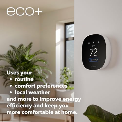 Image of ecobee Smart Thermostat Essential with Trim Kit - Programmable Wi-Fi Thermostat, ecobee Trim Plate
