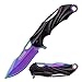 Tac Force Linerlock Assisted Opening Rainbow,Black