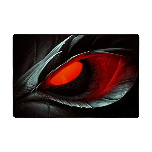 Tapis dragon rouge microfibre grand format pour déco de chambre