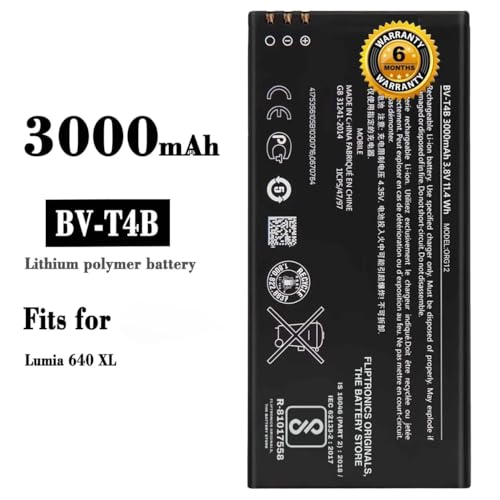 Image of THE BATTERY STORE Original BV-T4B Battery for Nokia Lumia 640 XL 640XL RM-1096 RM-1062 RM-1063 RM-1064 RM-1066 Battery with 6 Month Warranty**** (NN146)