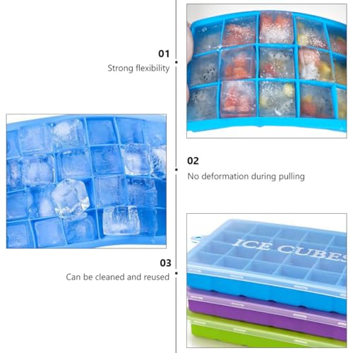 Molde para Cubos de Hielo de Silicona ABOOFAN 3 Piezas miniatura 7