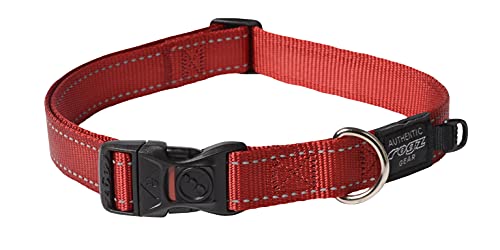 Reflective Dog Collar For Extra Large Dogs, Adjustable From 17-27 Inches, Red #TOP16