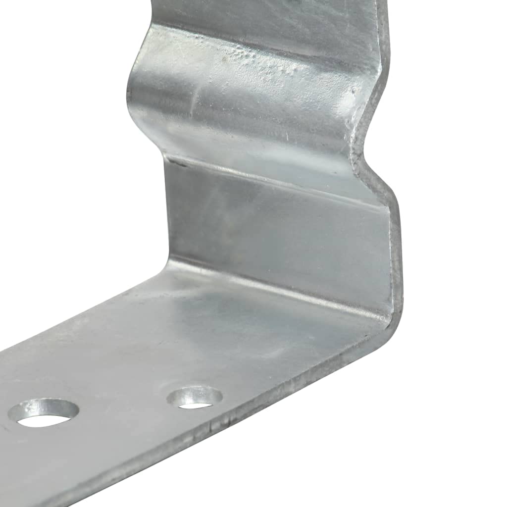 Verzinkter Stahl Pfostenträger Set 12 STK. Silbern 7×6×15 cm, Pfostenschuhe mit vorgebohrten Löchern für sichere Montage von Gartenzäunen und Außenbauten