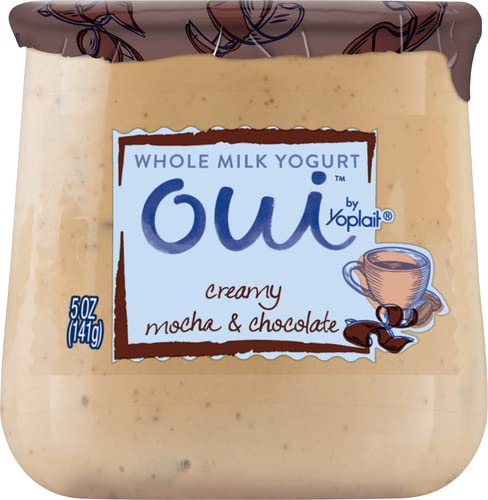 Oui by Yoplait Whole Milk Yogurt Cups, Creamy Mocha and Chocolate, 5 oz