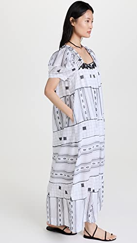 Free People Jamie Embroidered Maxi Black/White MD (Women's 8-10)4