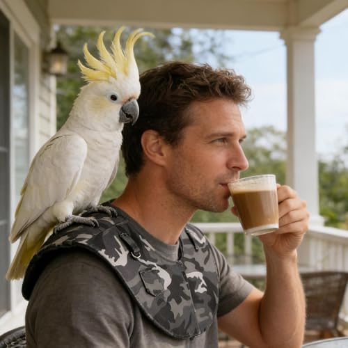 Protector de hombro para pájaros capa de paseo para agapornis 4