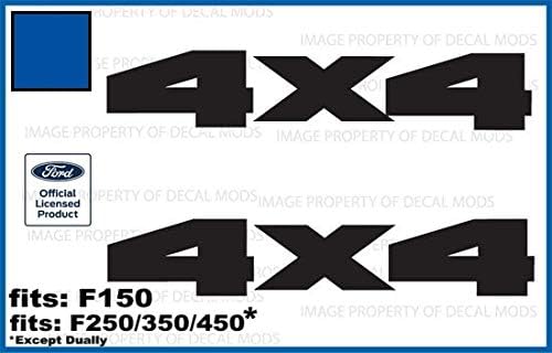 Miniatura 10 de Decal Mods Calcomanías adhesivas 4x4 para Ford F150 (2015-2020) y F250 F350 (2017-2020) Juego de 2 (rojo) - CR_Solid