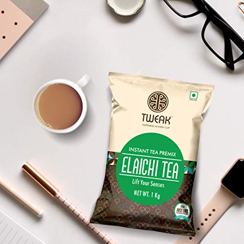 Image of TWEAK Instant Coffee Premix & Elaichi Tea Premix 1Kg Pack of 2 | Rich & Creamy 3 In 1 Coffee & Cardamom Tea | Just Add Hot Water | No Milk Required | Instant Beverage Mix for Home, Office & Travel