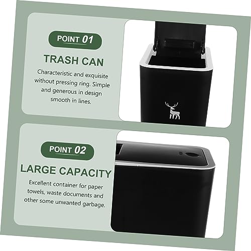 CLISPEED 1stück Slim Trash Bin Mit Druckdeckel Vielseitiger Abfalleimer Für Badezimmer Und Küche Schmaler Mülleimer Mit Eleganter Druckmechanik Und Fassungsvermögen Für Enge Räume – Bild 7