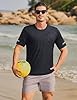 KEFITEVD T Shirts Men UK Quick Dry Gym Sport Tops Short Sleeve for Lightweight Breathable Running Active,Black,3XL #2