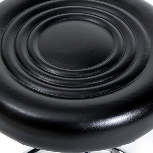 Image of CSS Furniture Adjustable Rolling Stool Set of 2 (Black, 16 inch-20.5 inch) - Swivel Seat with Wheels for Office, Kitchen, Clinic, Cafeteria, Bar - 120 KG Weight Capacity - Sleek Black Finish