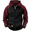 Generisch Sweat Jacket Men's Casual Fashionable Outdoor Zip Long Sleeve Hoodie Pullover Men's Extra Sleeve, black, M #1