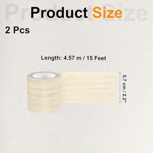 Image of PATIKIL Wood Grain Tape 2.2 inch x 15 Ft, 2 Pcs Self-Adhesive Wood Texture Repair Tape Realistic Wood Effect Contact Paper Patch for Furniture Cabinets Floor Walls Home, Light Yellow Oak