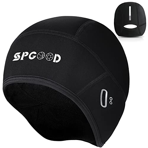 SPGOOD Bonnet de Cyclisme | Coupe-Vent de vélo d'hiver Casque Bonnet Homme Femmes | Bonnet de vélo Bonnet sous Casque pour Cyclisme pour Le Cyclisme, Le Ski, la Course à Pied, la Moto