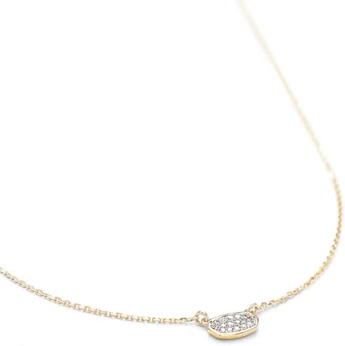 Kendra Scott Collar con colgante Marisa de diamantes blancos en oro de 14 k, joyería fina para mujer