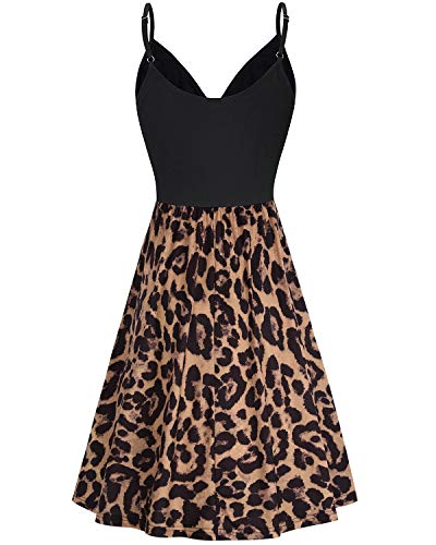 Image of STYLEWORD Womens Sundress Summer Floral Wrap V Neck Backless A-Line Casual Beach Midi Dress