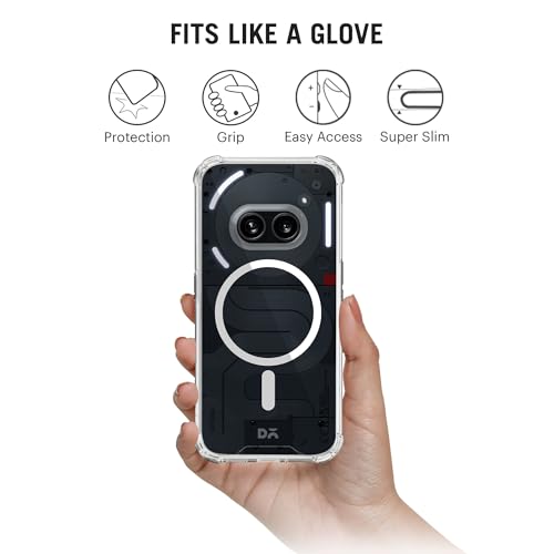 Image of DailyObjects Clear Magnetic Phone Case Cover Compatible with Nothing Phone (2a) | Wireless Charging Slim Back Cover | 2 Layer Edge Protection & Shockproof