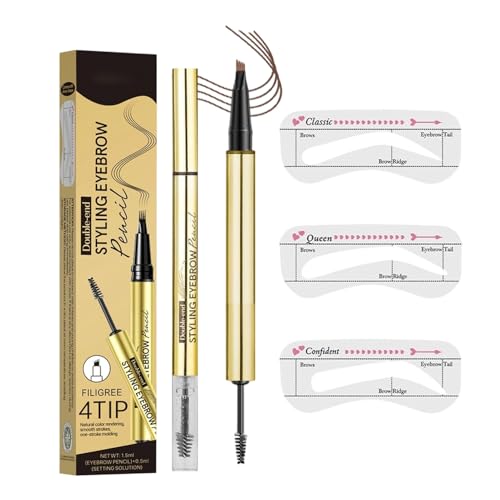 Adsfvs Lápiz de Cejas - Maquillaje Impermeable con Textura de Gel | Maquillaje Impermeable de Larga Duración para Mujeres y Niñas en Actividades Diarias Trabajo Deporte Viajes