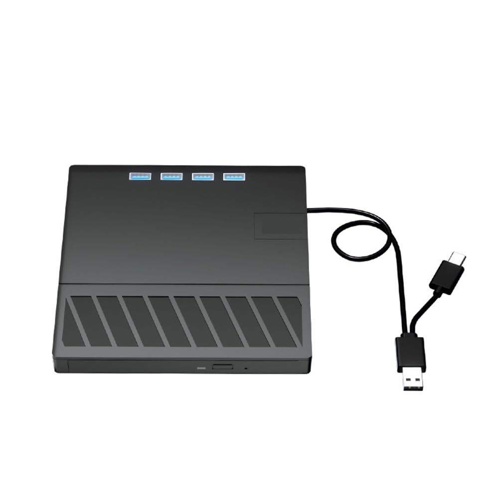 JVDDI 7In1 USB 3.0 Type C External Blu-ray Optical Drive with SD/TF Port CD/DVD/BD -/+RW Player