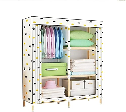 Armoire entièrement assemblée en tissu 168x45x90cm : fini le désordre dans la chambre de fille