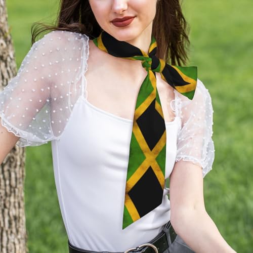 Old Jamaican Flag Prints Women's headscarf satin hair scarf clothing accessories3