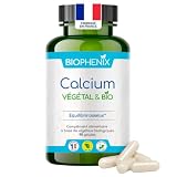 Biophénix - Calcium Bio 90 Gélules - Procédé Exclusif Extraction Intégrale® - Complément Alimentaire 100% Naturel - Equilibre Osseux & Fonction Musculaire - Fabriqué en France - Vegan