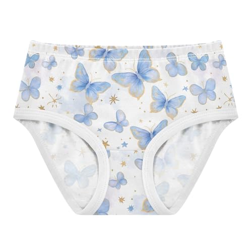 Wusikd Butterflies Girls' Underwear Cotton Stars Girls Briefs Soft Toddler Underwear 2T