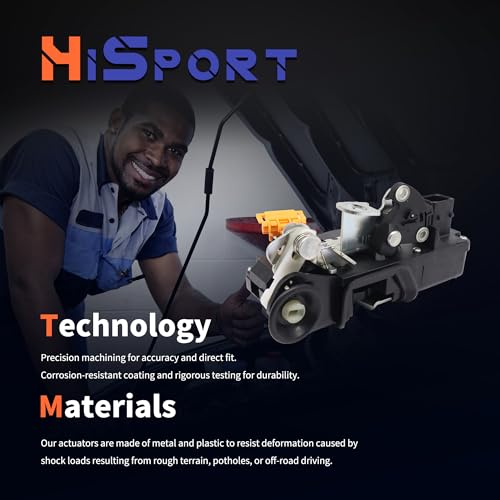 Image of HiSport Rear Right Door Lock Actuator 931-109 | Compatible with Cadillac Escalade Chevy Avalanche Silverado Suburban Tahoe GMC Sierra Yukon 2007-2009 6.2L 5.3L