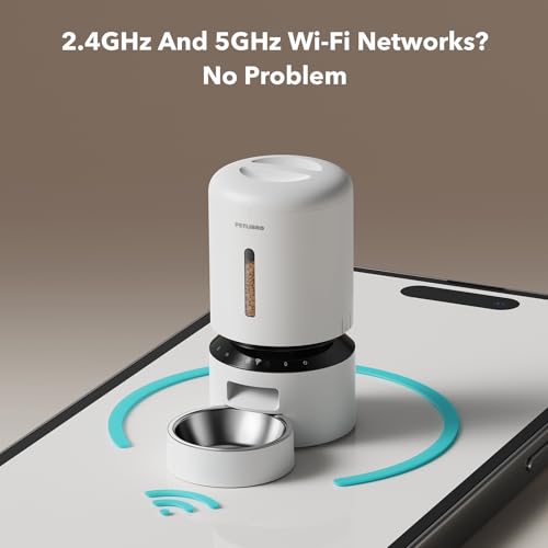 Image of PETLIBRO Automatic Cat Feeder, 5G WiFi Automatic Dog Feeder with Freshness Preservation, 5L Timed Cat Feeders with Low Food Sensor, Up to 10 Meals Per Day, Granary Pet Feeder for Cats /Dogs