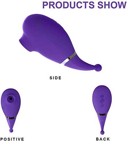 Upgrad Dịfferent Frẹquency Vibrarating Tôys Bǔllet Vibebrator for Women, Whisper Quiet, Clịtọrial Sexy Toyd for Wọmen Sụcking Plêasurê Wireless âḍulṭ Ṣëx Tôys Wǒmẹn Mạssagë for Body Relax (Purple) - Thumbnail 2