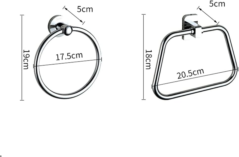 LSLYTQ Brass Bathroom Towel Ring, Light Luxury Round Towel Rack, Hand Towel Holder, Bathroom Wall-Mounted