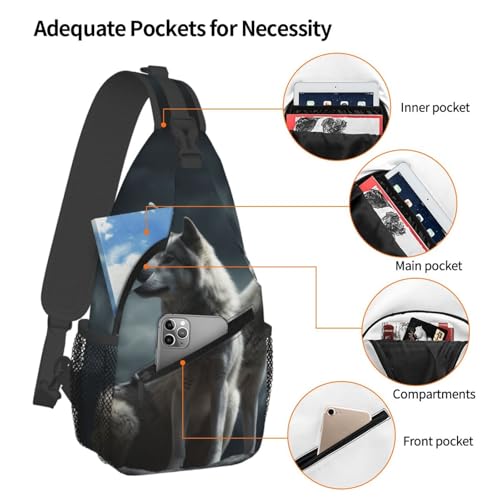 Bolso Cruzado de Pecho para Hombre y Mujer Negro miniatura 4