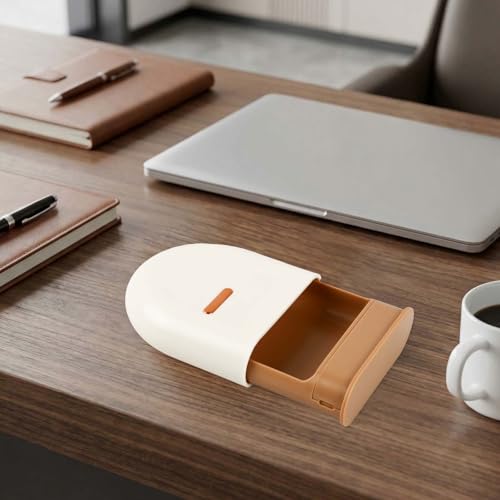 Zahnspangendose Magnetisch, Retainer Case für Zahnspangen & Aufbissschienen, Tragbare Zahnschiene Box Kompatibel, BPA-Frei Prothesendose Aufbewahrungsbox für Unterwegs (10,1 x 9,2 cm) (Beige)