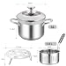 4L Deep Fat Fryer with Basket, 304 Stainless Steel Deep Fryer Pot，Chip Pans with Basket and Lid Steaming rack，Fried chicken nuggets, french fries, and onion rings，Kitchen,Frying,Cookin...
