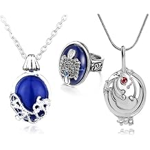 The Vampire Damons Ring Daywalking Katherine Cosplay Jewelry Accessories Elena Gilbert Opening Vervain Locket Pendant Necklaces with Stickers 13 pcs