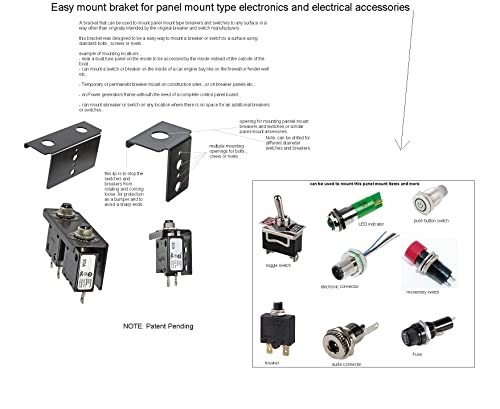 Bracket For Panel Mount Electrical Components Like Push Button Circuit Breaker, Toggle Switch, Led Indicator Panel Mount Connector, Fuse And More #TOP4