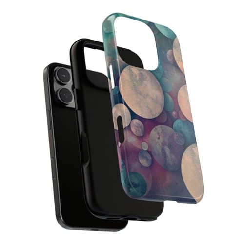 Coque iPhone 16 Pro rigide brillante protection motif géométrique