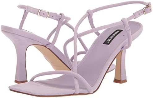 Nine West Women's Yuki Heeled Sandal, Light Lilac 530, 10 | Image 6