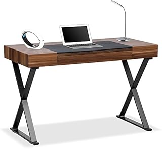 Centurion Supports ADONIS Gloss Walnut and Matte Black Legs Ergonomic Home Office Luxury Computer Desk