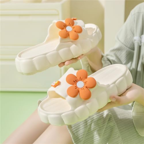 Cloud Slides for Women Cute Pink Flower Thick Sandals Bathroom Open To Slides Non-Slip Lightweight Summer Outdoor4