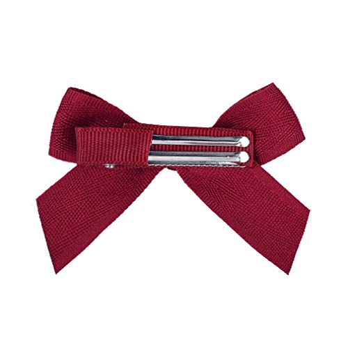 Deeka 2 Pack Hair Clip Hair Bows Fringe Clip For Little Girls - Solid Apple Red #TOP5