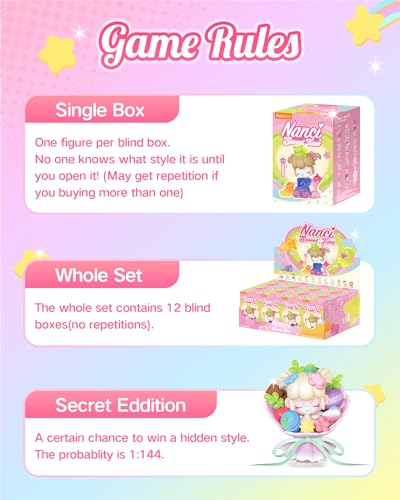 Image of Rolife Nanci Blind Box-Sweet Time Series, 1PC Random Action Figure Box, Popular Collectible Toy Cute Action Figure, Creative Gifts for Birthday /Christmas Holiday