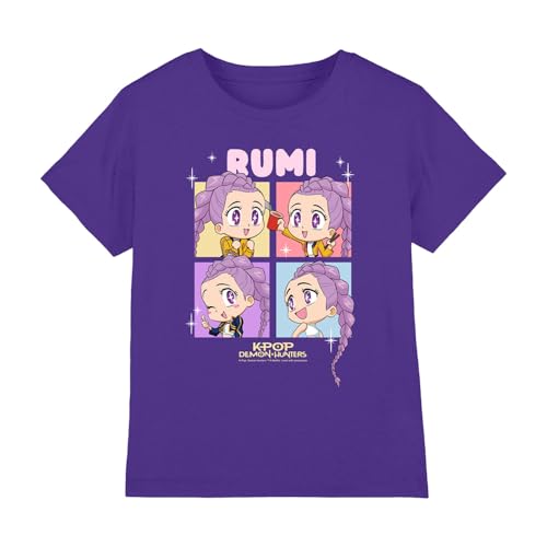 Kpop Demon Hunters - Huntrix Rumi Chibi Boxes Kids T Shirt, Purple, 5-6