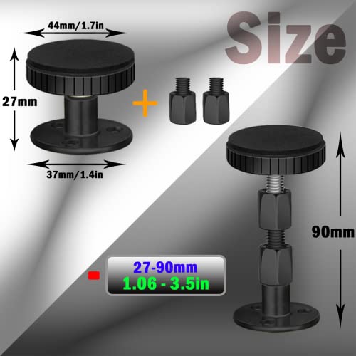 Bedexut Adjustable Threaded Headboard Stoppers/Bumper Against Wall, 4 Pack Behind Bed Frame Protector Antishake Tool, Bed Shake Support Stabilizer Device For Anti-Knocking,Banging,Squeaking,Rocking #TOP1