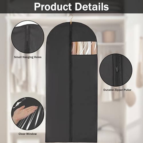 Garment Bags for Hanging Clothes, Garment Bags for Travel, Garment Bag with Clear Window for Business Family Wardrobe Storage Travel Essential3