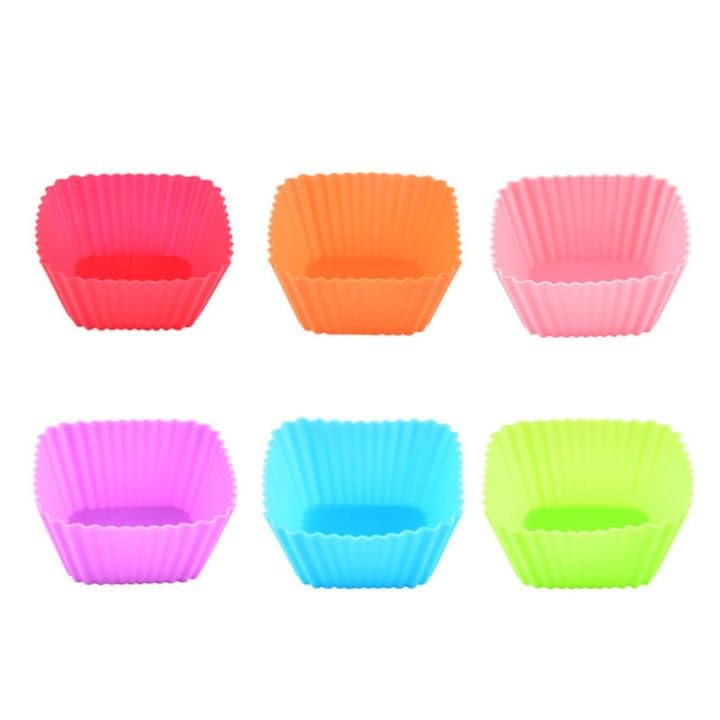 Royals Silicone 6 Pcs Square Moulds for Muffins, Cupcake Mould,Cake Mould,vati Cake Mould,Silicone molds, Muffin molds (B0102CX79G) Amazon Price History, Amazon Price Tracker