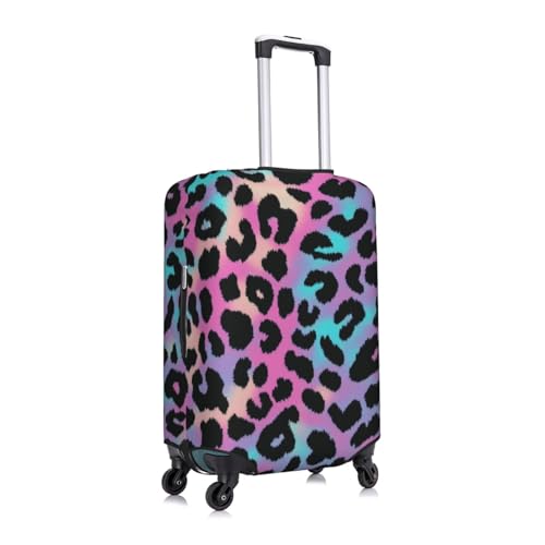 Neon Leopard Grain Print Suitcase Covers Protectors, Luggage Covers For 18~32" Suitcase, Accessories Washable Elastic Luggage Protective Cover3