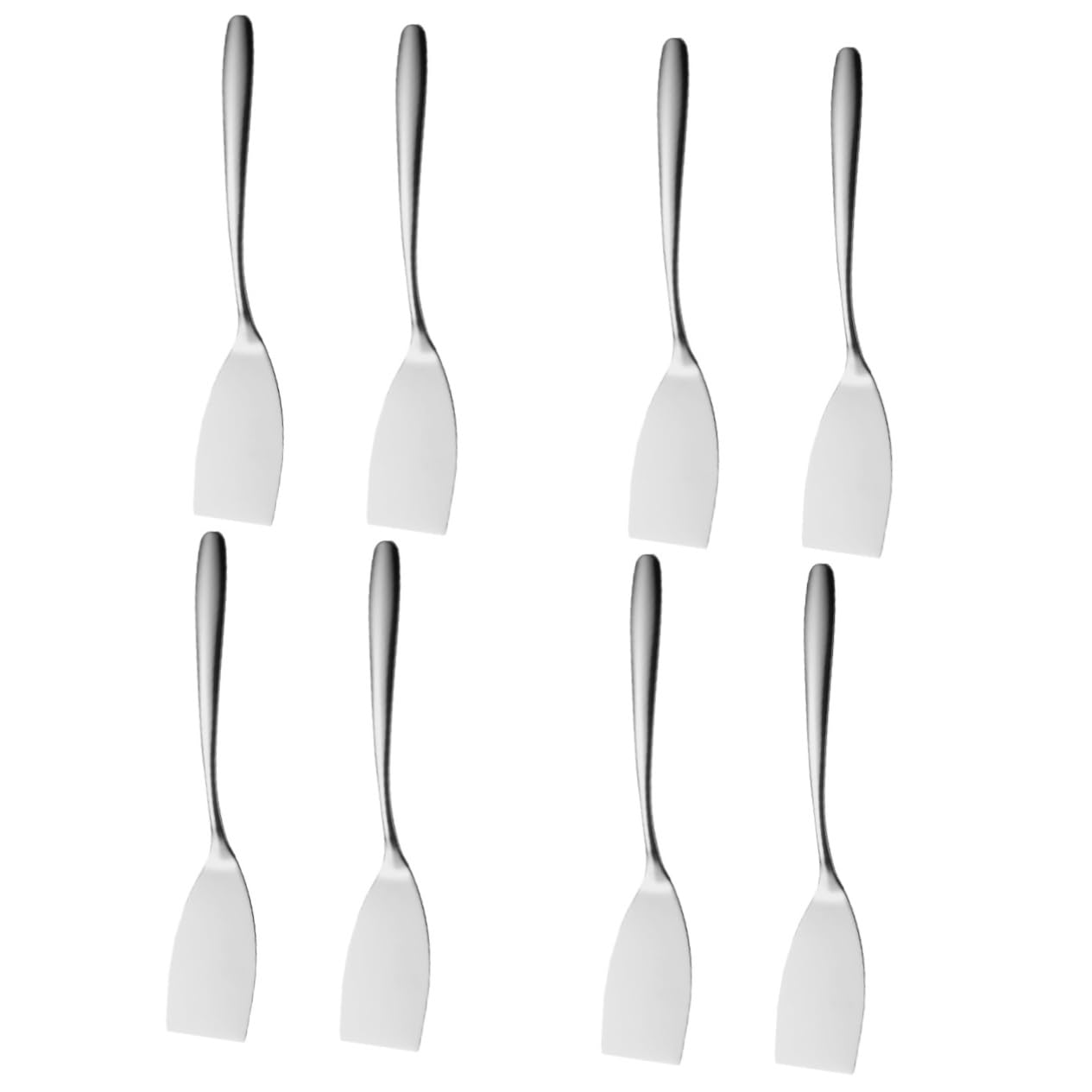 Kisangel 8piezas Espátula De Acero Inoxidable Cocinar De Espátulas Multifuncionales Para Freír Voltear y Servir Utensilios De Cocina Resistentes Altas Temperaturas y Fáciles De Limpiar